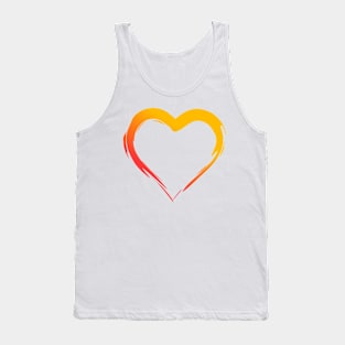 A Simple Love, Abstract Brush, Red Yellow Tank Top